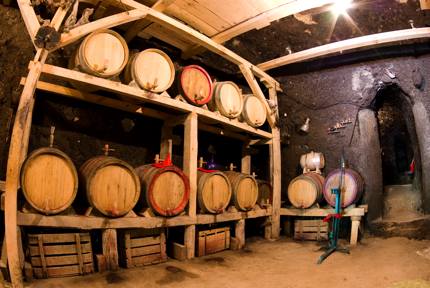 A cellar in Melnik, a region growing the Melnik grape variety.