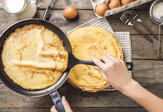 A concept image of pancake making