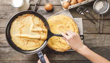 A concept image of pancake making