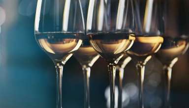 Glasses of Pinot Grigio
