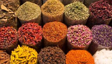 Spices in Moroccan market