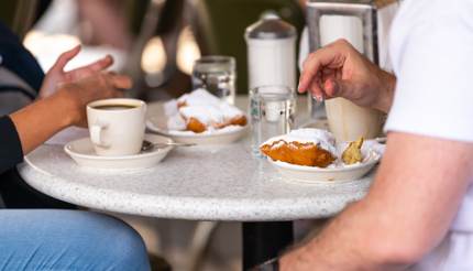 Beignets and chicory coffee